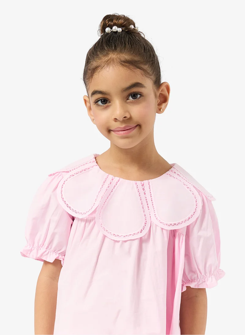 Pinata  Pink Petal Collar Dress for Women | Best Price UAE